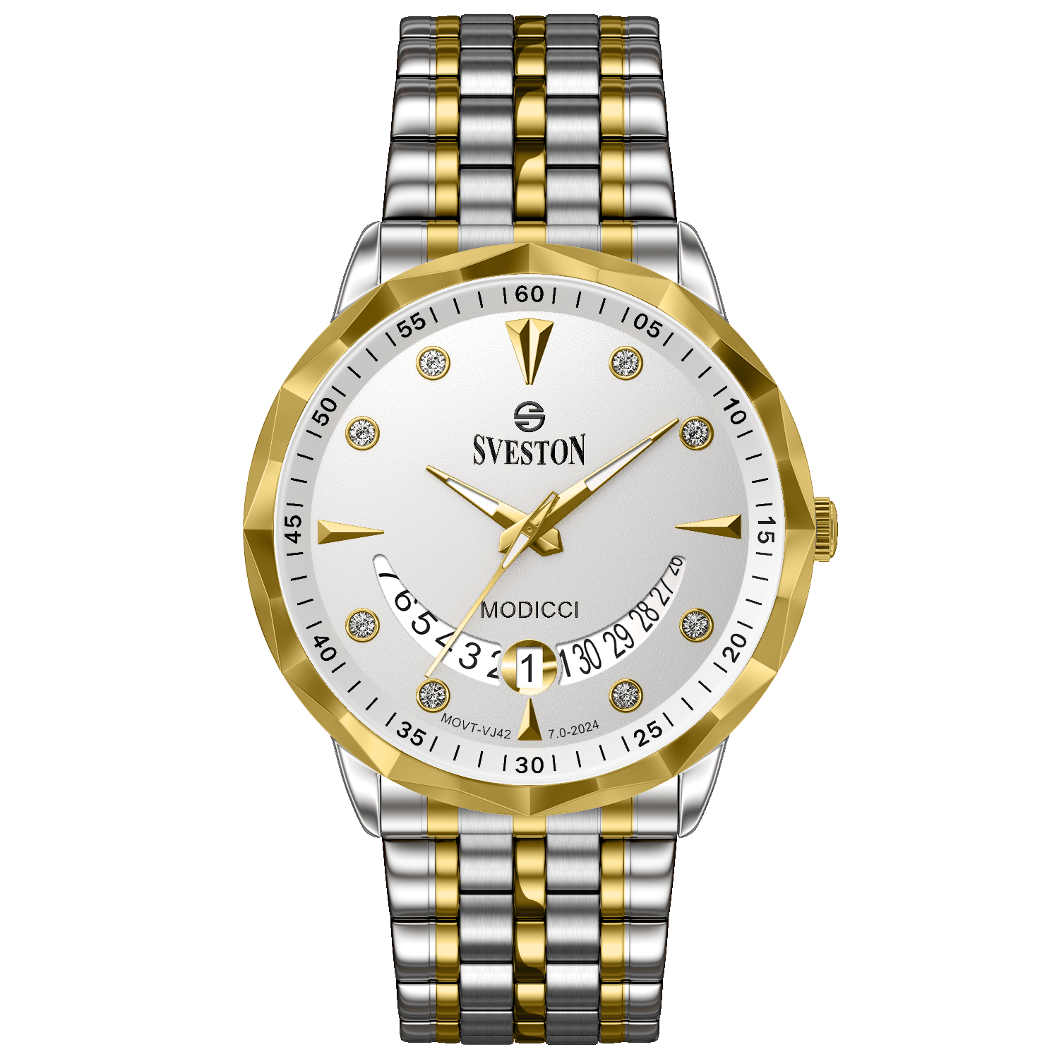 Modicci Silver Gold White