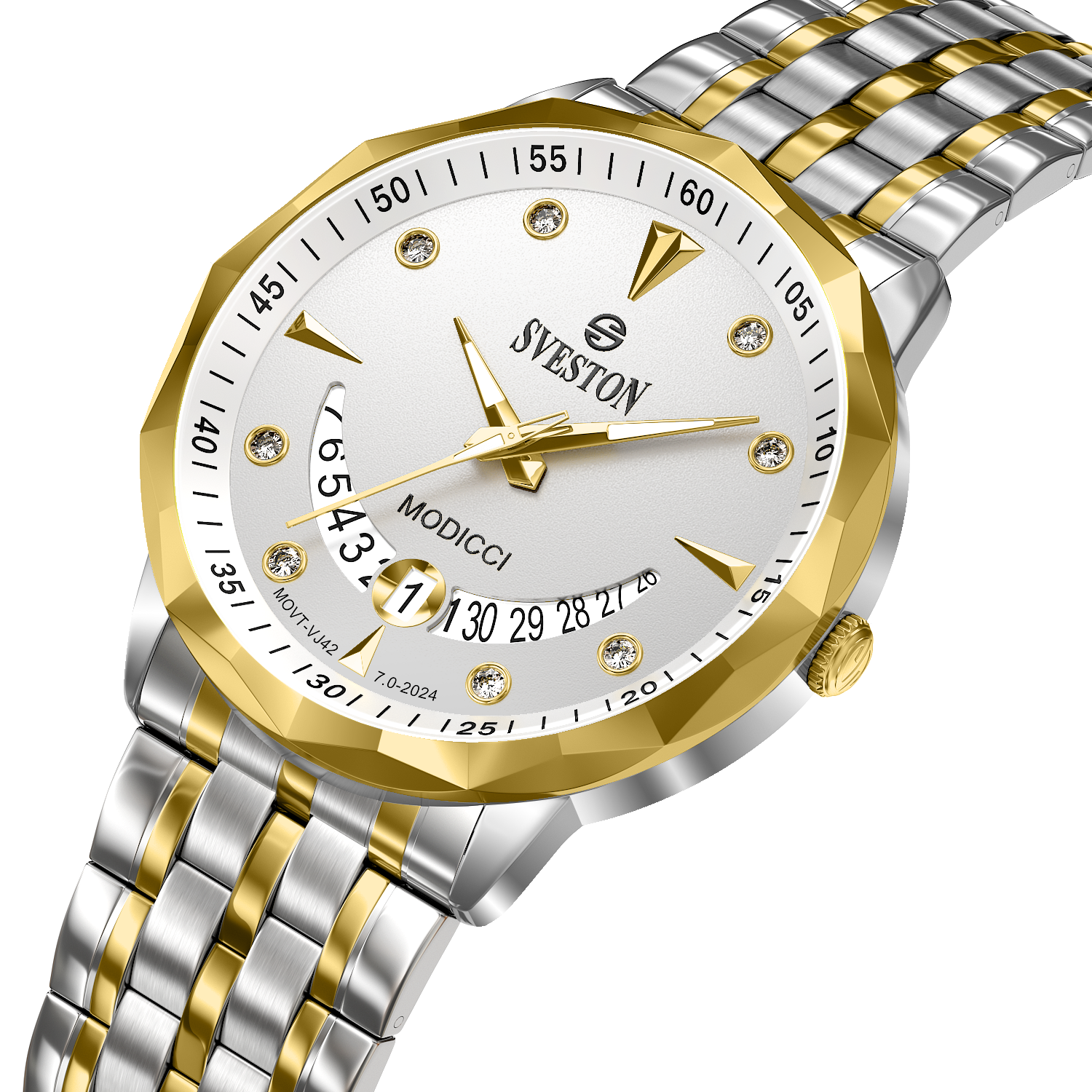 Modicci Silver Gold White